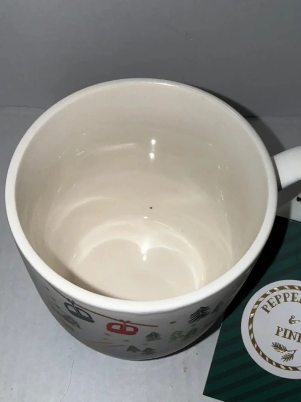 Peppermint and Pine Down the Slope Coffee Mug. New with tags